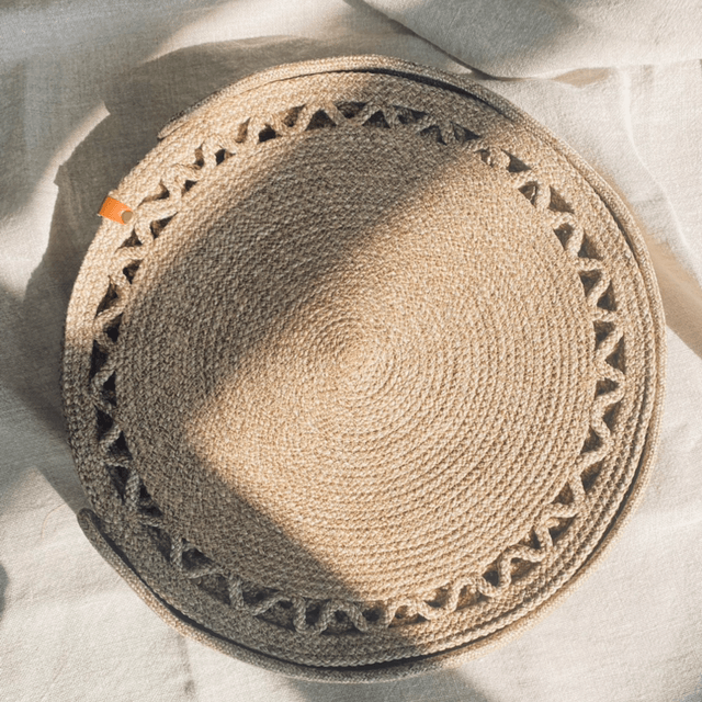2 sets de table en corde naturelle  rustique chêne