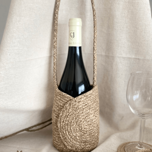 Sac  porte-bouteille en corde 