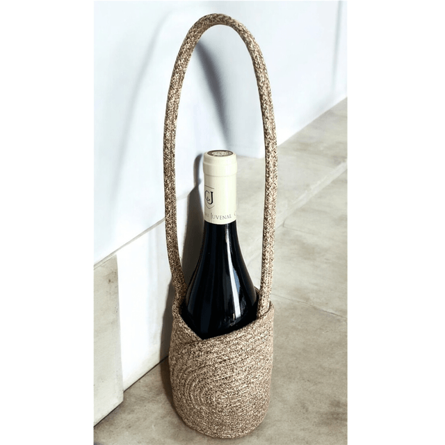 Sac  porte-bouteille en corde 