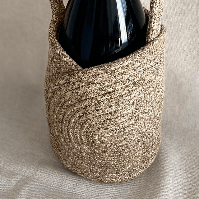 Sac  porte-bouteille en corde 
